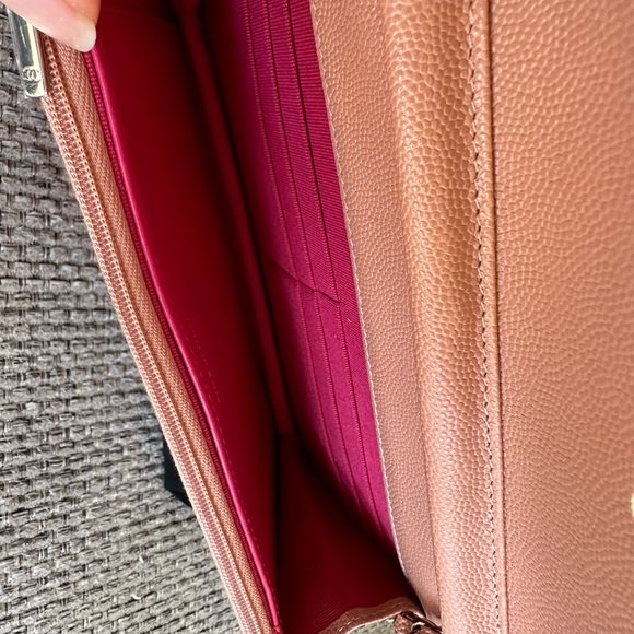 Brand New CHANEL 23P Beige Caviar GHW CC Wallet On Chain WOC with Receipt - Picture 13 of 14